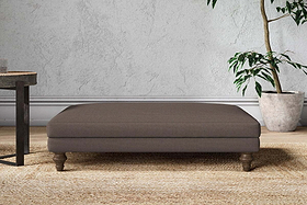 Marri Large Footstool - Recycled Cotton Mocha