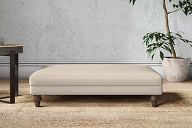Marri Large Footstool - Recycled Cotton Natural