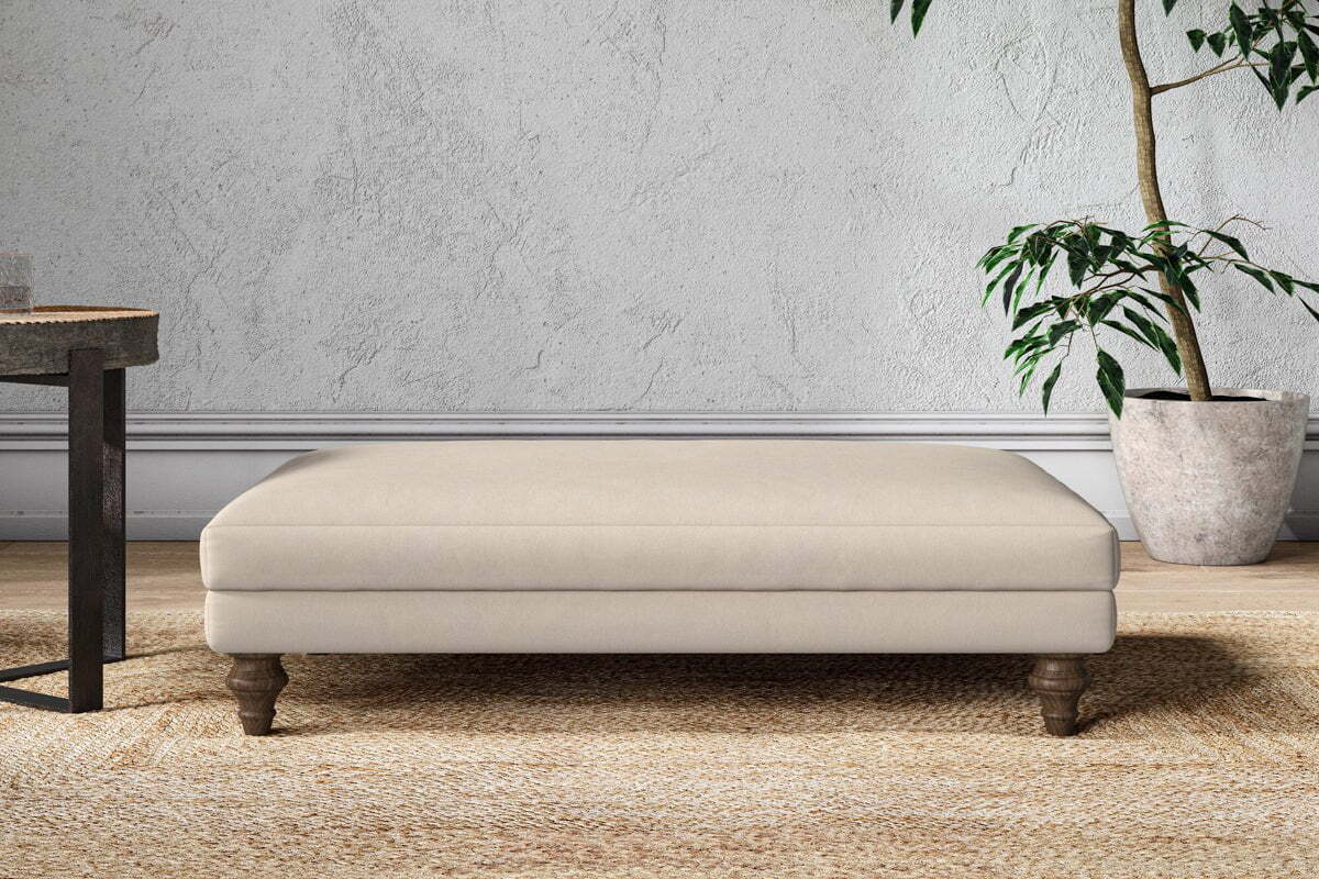 Marri Large Footstool - Recycled Cotton Natural