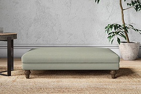Marri Large Footstool - Recycled Cotton Seaspray