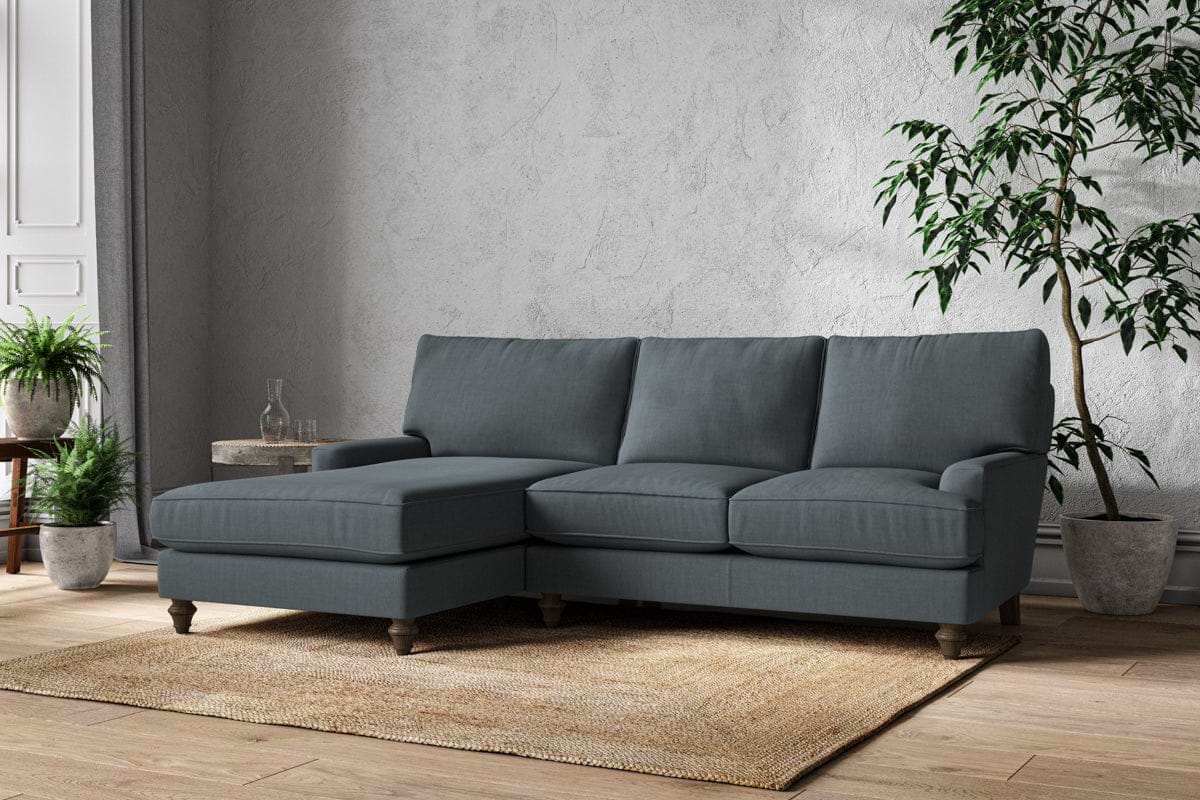 Marri Large Left Hand Chaise Sofa - Brera Linen Dusk