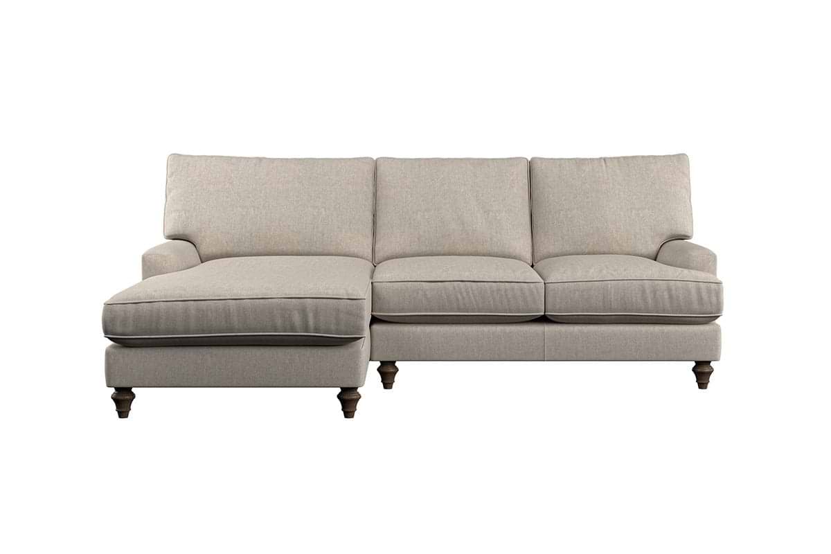 Marri Large Left Hand Chaise Sofa - Brera Linen Jade