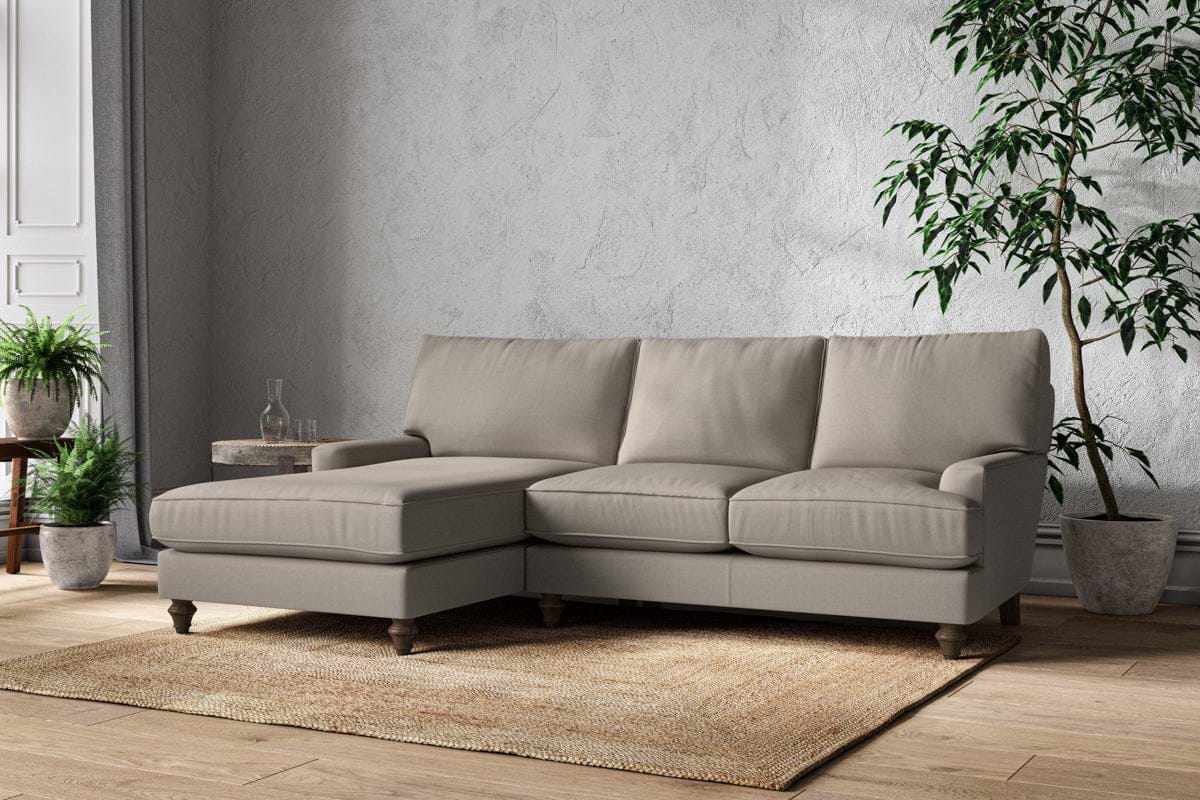 Marri Large Left Hand Chaise Sofa - Recycled Cotton Flax