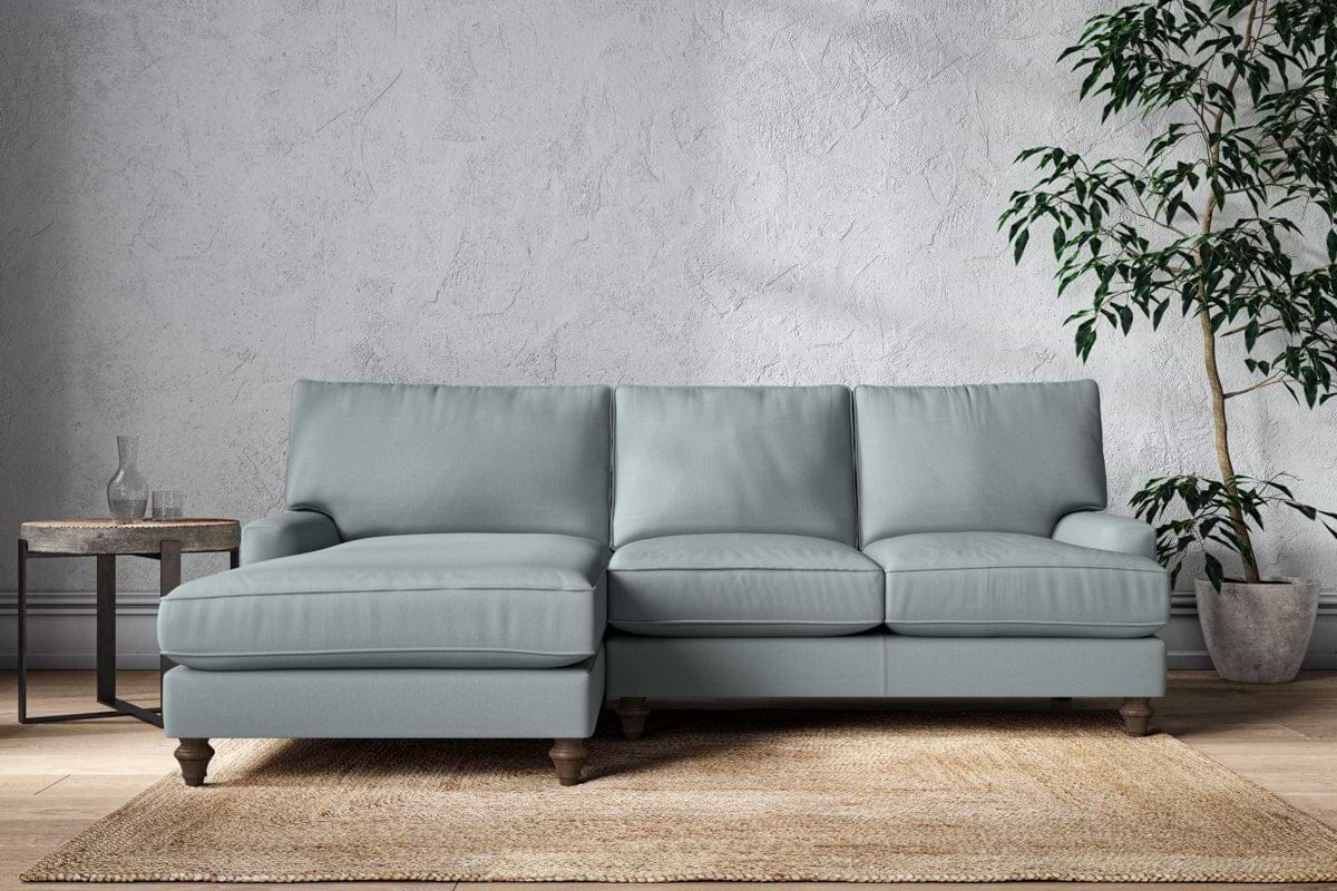 Marri Large Left Hand Chaise Sofa - Recycled Cotton Horizon-MAKE TO ORDER-Nkuku