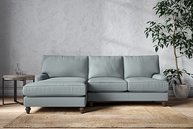 Marri Large Left Hand Chaise Sofa - Recycled Cotton Horizon-MAKE TO ORDER-Nkuku