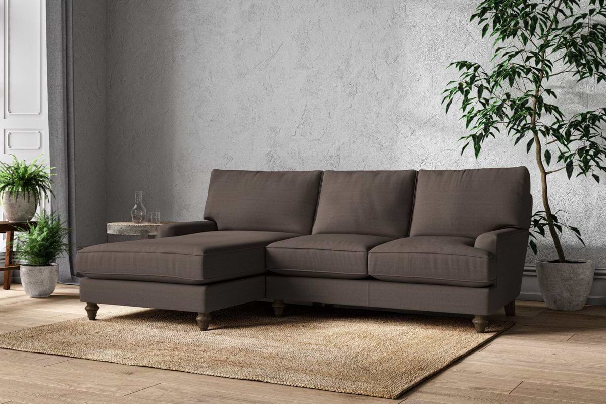 Marri Large Left Hand Chaise Sofa - Recycled Cotton Mocha-MAKE TO ORDER-Nkuku