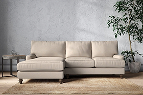 Marri Large Left Hand Chaise Sofa - Recycled Cotton Natural