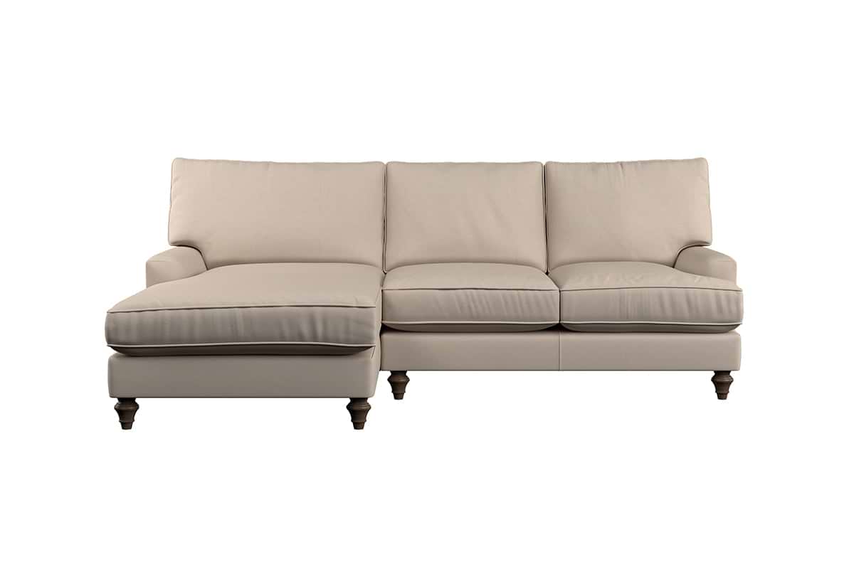 Marri Large Left Hand Chaise Sofa - Recycled Cotton Ochre-MAKE TO ORDER-Nkuku