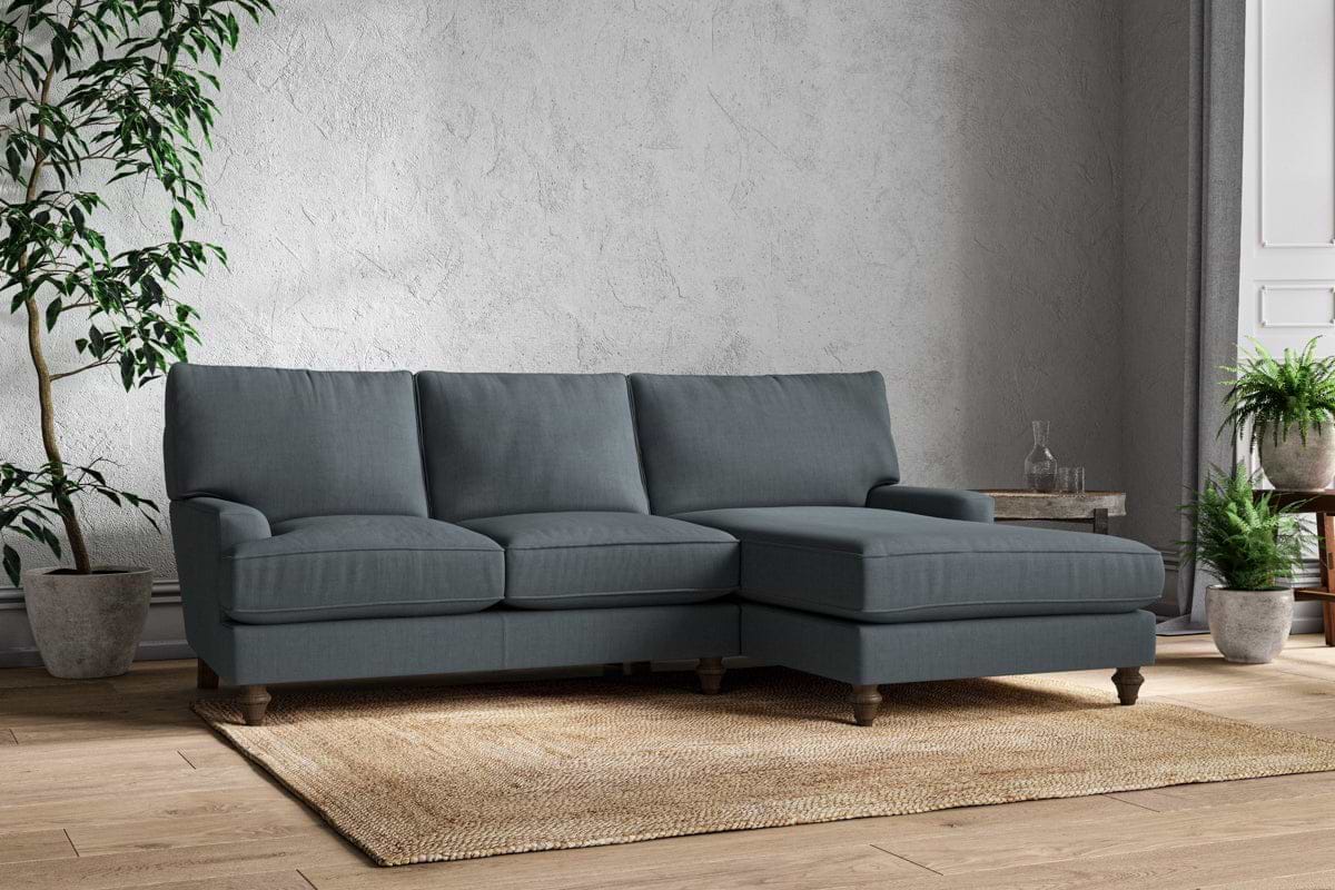 Marri Large Right Hand Chaise Sofa - Brera Linen Dusk