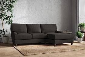 Marri Large Right Hand Chaise Sofa - Brera Linen Espresso