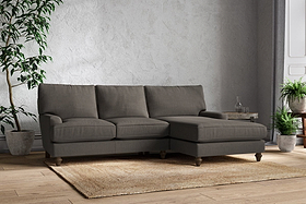 Marri Large Right Hand Chaise Sofa - Brera Linen Granite