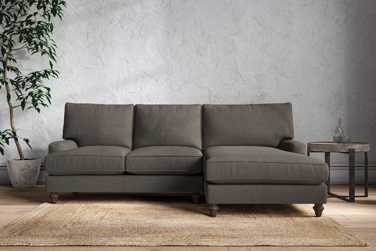 Marri Large Right Hand Chaise Sofa - Brera Linen Granite-MAKE TO ORDER-Nkuku
