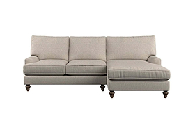 Marri Large Right Hand Chaise Sofa - Brera Linen Indigo