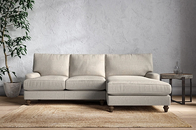 Marri Large Right Hand Chaise Sofa - Brera Linen Natural-MAKE TO ORDER-Nkuku