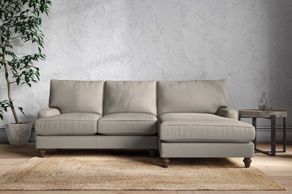 Marri Large Right Hand Chaise Sofa - Recycled Cotton Flax-MAKE TO ORDER-Nkuku