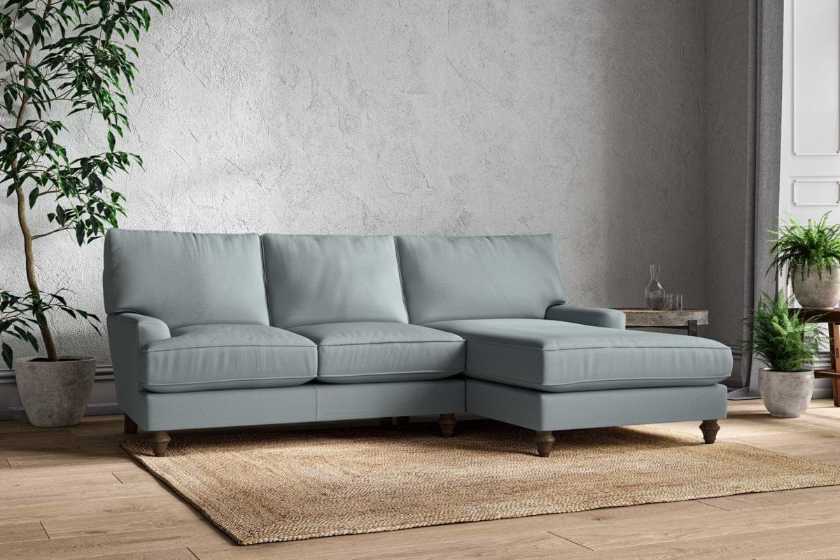 Marri Large Right Hand Chaise Sofa - Recycled Cotton Horizon-MAKE TO ORDER-Nkuku