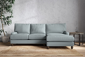 Marri Large Right Hand Chaise Sofa - Recycled Cotton Horizon-MAKE TO ORDER-Nkuku