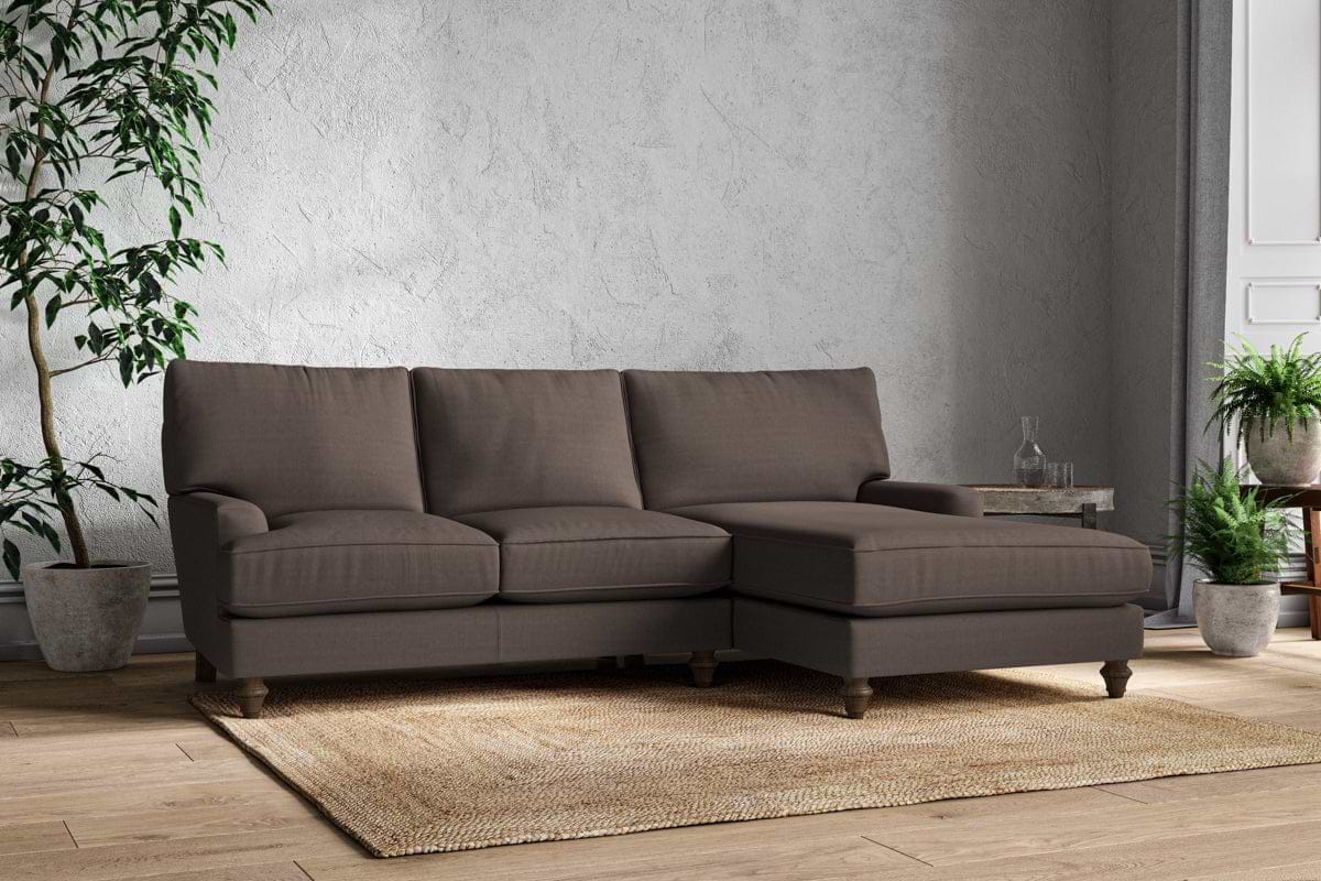 Marri Large Right Hand Chaise Sofa - Recycled Cotton Mocha-MAKE TO ORDER-Nkuku