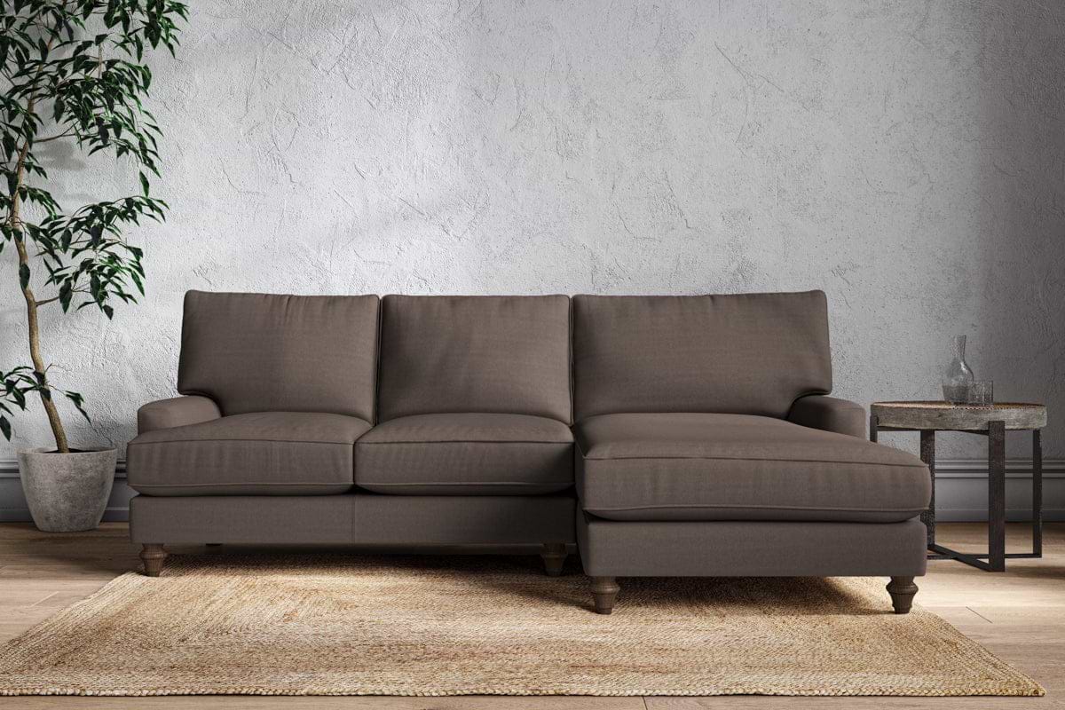 Marri Large Right Hand Chaise Sofa - Recycled Cotton Mocha-MAKE TO ORDER-Nkuku