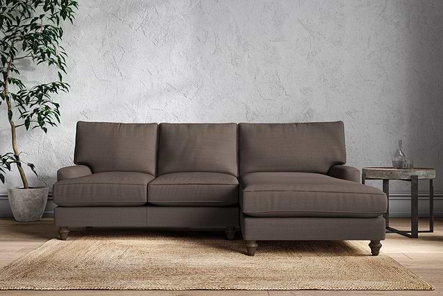 Marri Large Right Hand Chaise Sofa - Recycled Cotton Mocha-MAKE TO ORDER-Nkuku