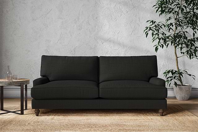 Marri Large Sofa - Brera Linen Charcoal-MAKE TO ORDER-Nkuku