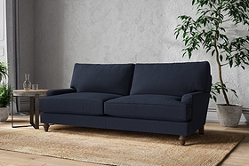 Marri Large Sofa - Brera Linen Indigo-MAKE TO ORDER-Nkuku