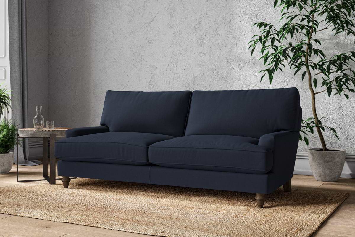 Marri Large Sofa - Brera Linen Indigo-MAKE TO ORDER-Nkuku