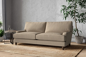 Marri Large Sofa - Brera Linen Pebble-MAKE TO ORDER-Nkuku