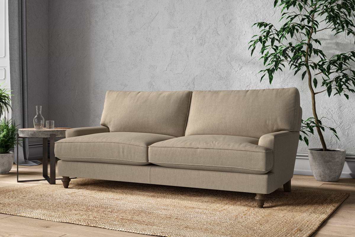 Marri Large Sofa - Brera Linen Pebble-MAKE TO ORDER-Nkuku