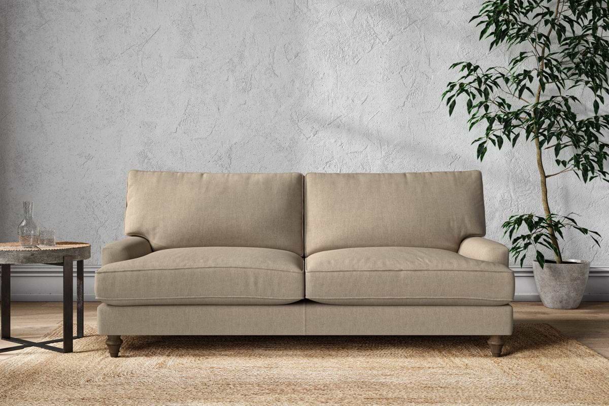 Marri Large Sofa - Brera Linen Pebble-MAKE TO ORDER-Nkuku