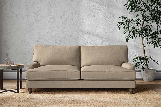 Marri Large Sofa - Brera Linen Pebble-MAKE TO ORDER-Nkuku