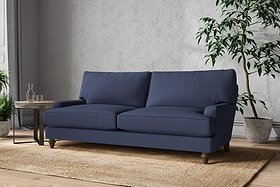 Marri Large Sofa - Recycled Cotton Navy-MAKE TO ORDER-Nkuku
