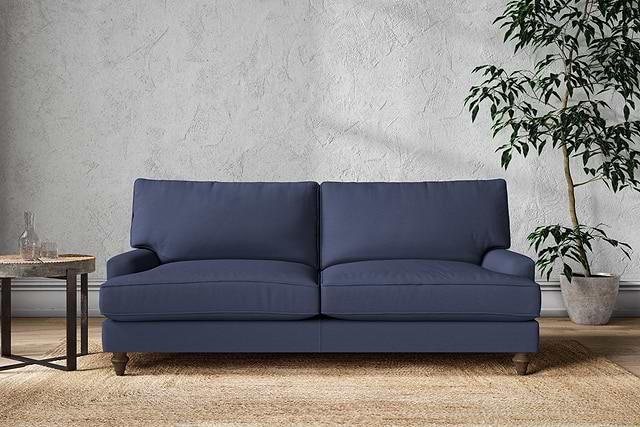 Marri Large Sofa - Recycled Cotton Navy-MAKE TO ORDER-Nkuku