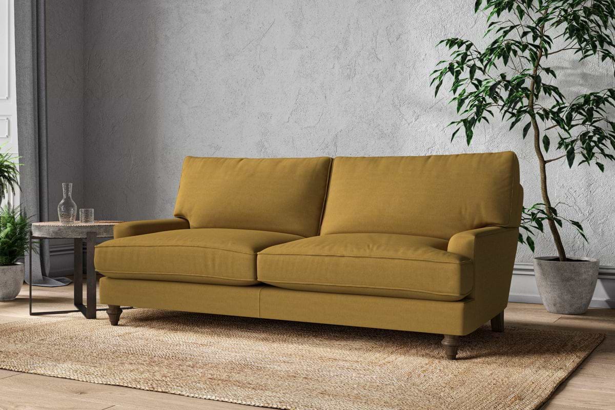 Marri Large Sofa - Recycled Cotton Ochre-MAKE TO ORDER-Nkuku