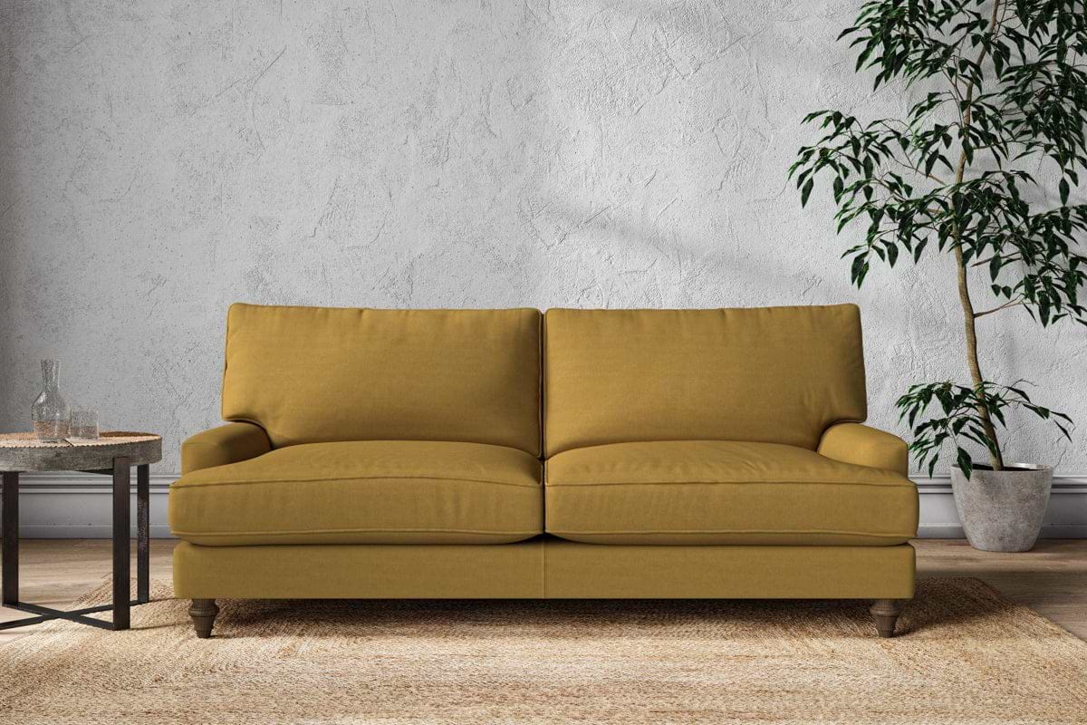 Marri Large Sofa - Recycled Cotton Ochre-MAKE TO ORDER-Nkuku