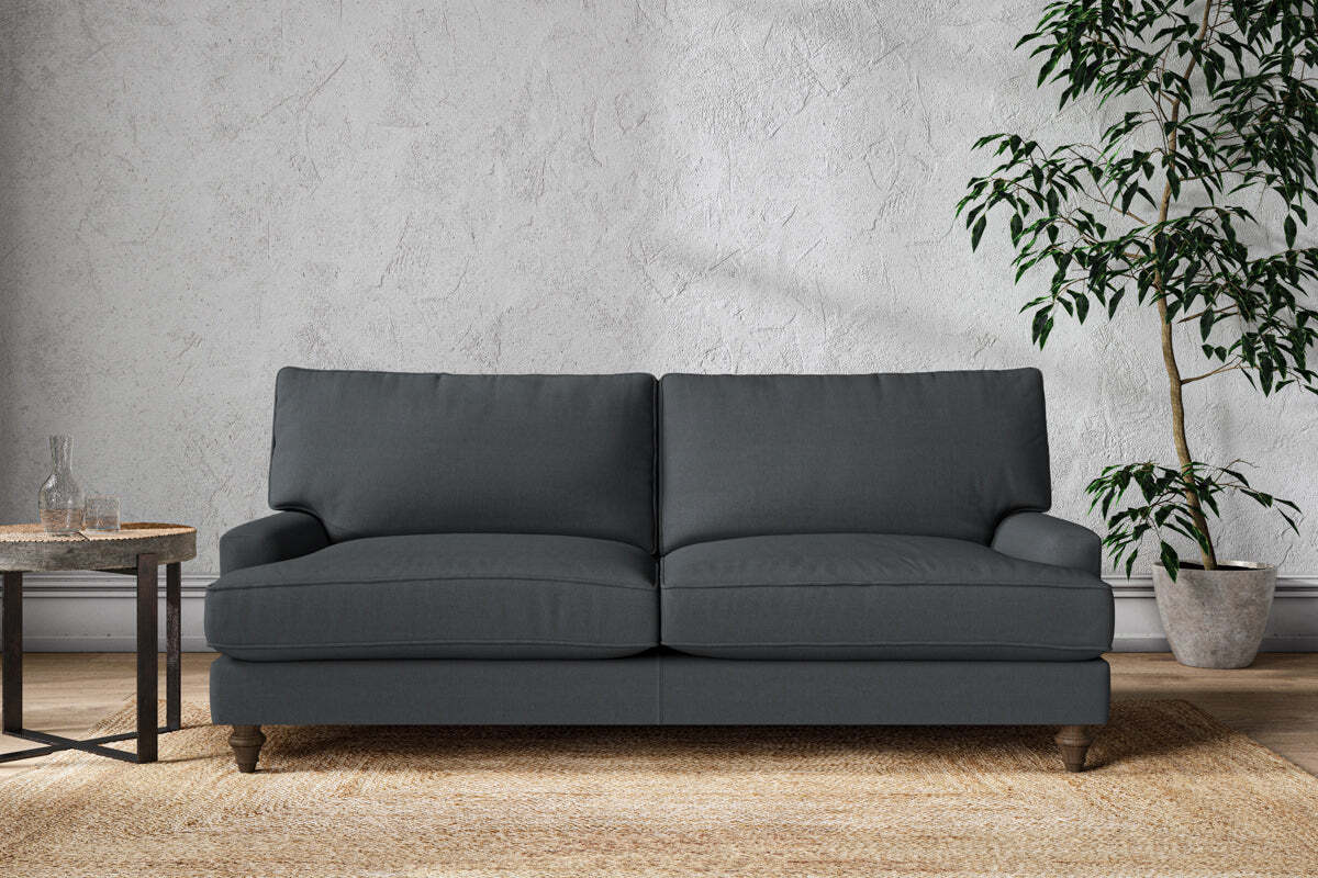 Marri Large Sofa - Recycled Cotton Thunder-MAKE TO ORDER-Nkuku