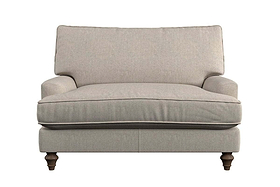 Marri Love Seat - Brera Linen Charcoal-MAKE TO ORDER-Nkuku