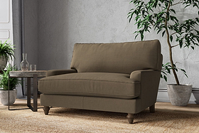 Marri Love Seat - Brera Linen Chestnut-MAKE TO ORDER-Nkuku