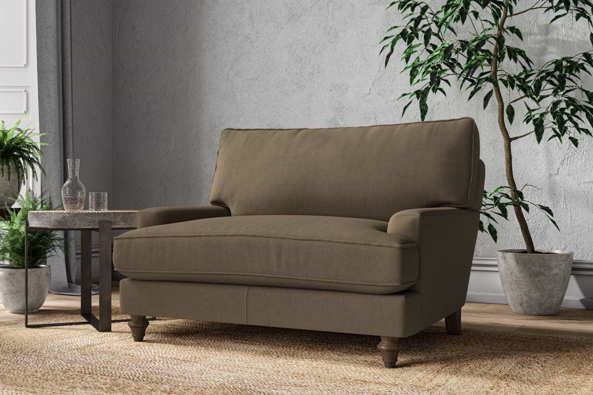Marri Love Seat - Brera Linen Chestnut-MAKE TO ORDER-Nkuku