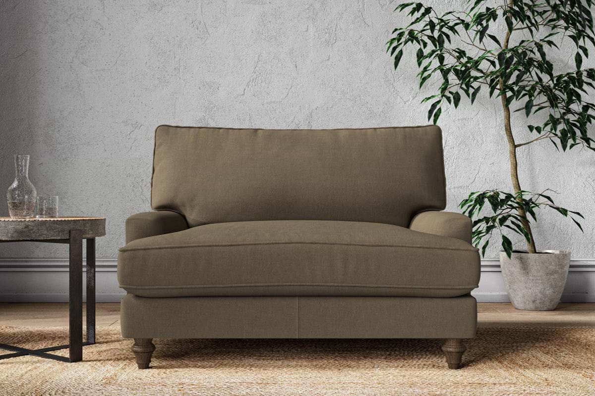 Marri Love Seat - Brera Linen Chestnut-MAKE TO ORDER-Nkuku