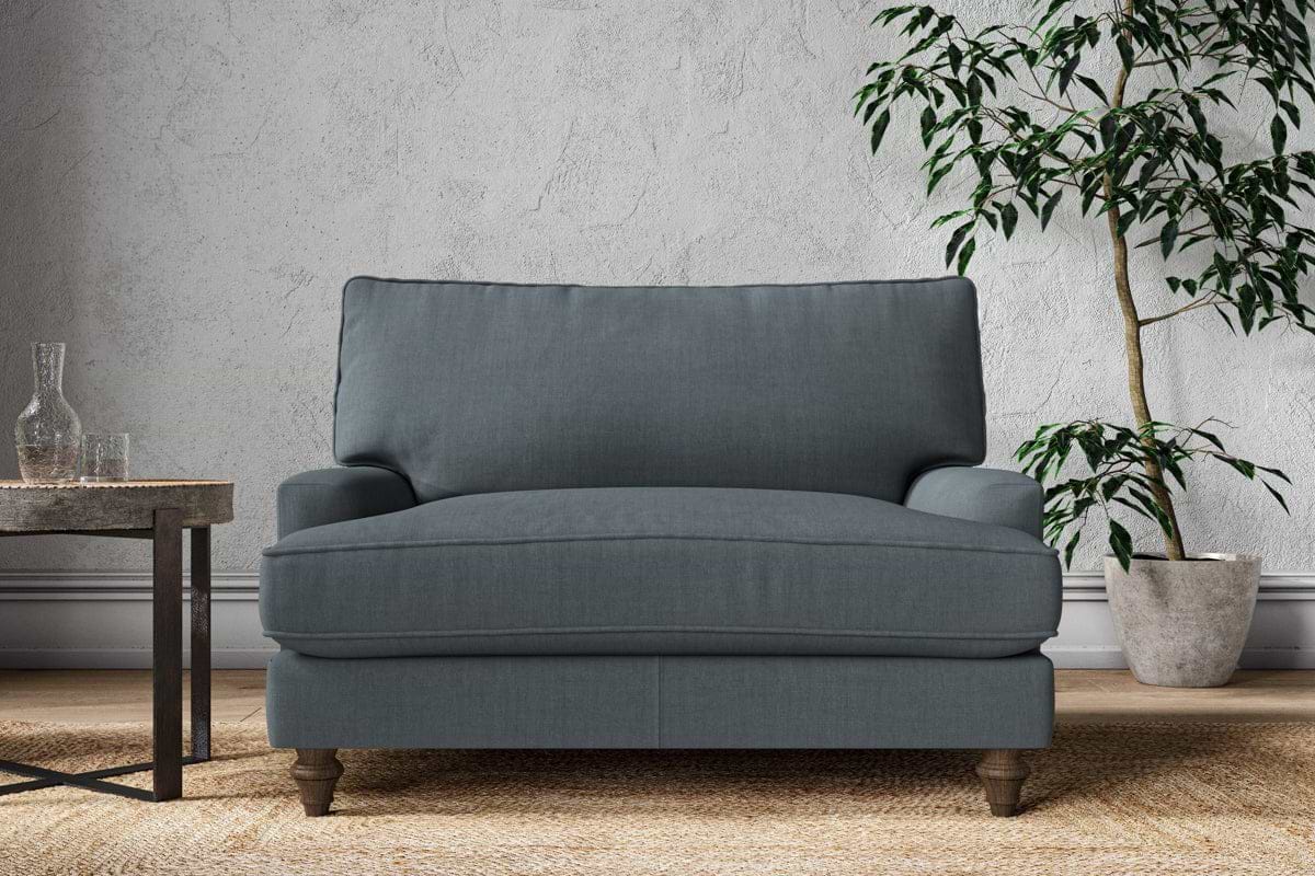 Marri Love Seat - Brera Linen Dusk-MAKE TO ORDER-Nkuku