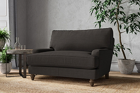 Marri Love Seat - Brera Linen Espresso-MAKE TO ORDER-Nkuku