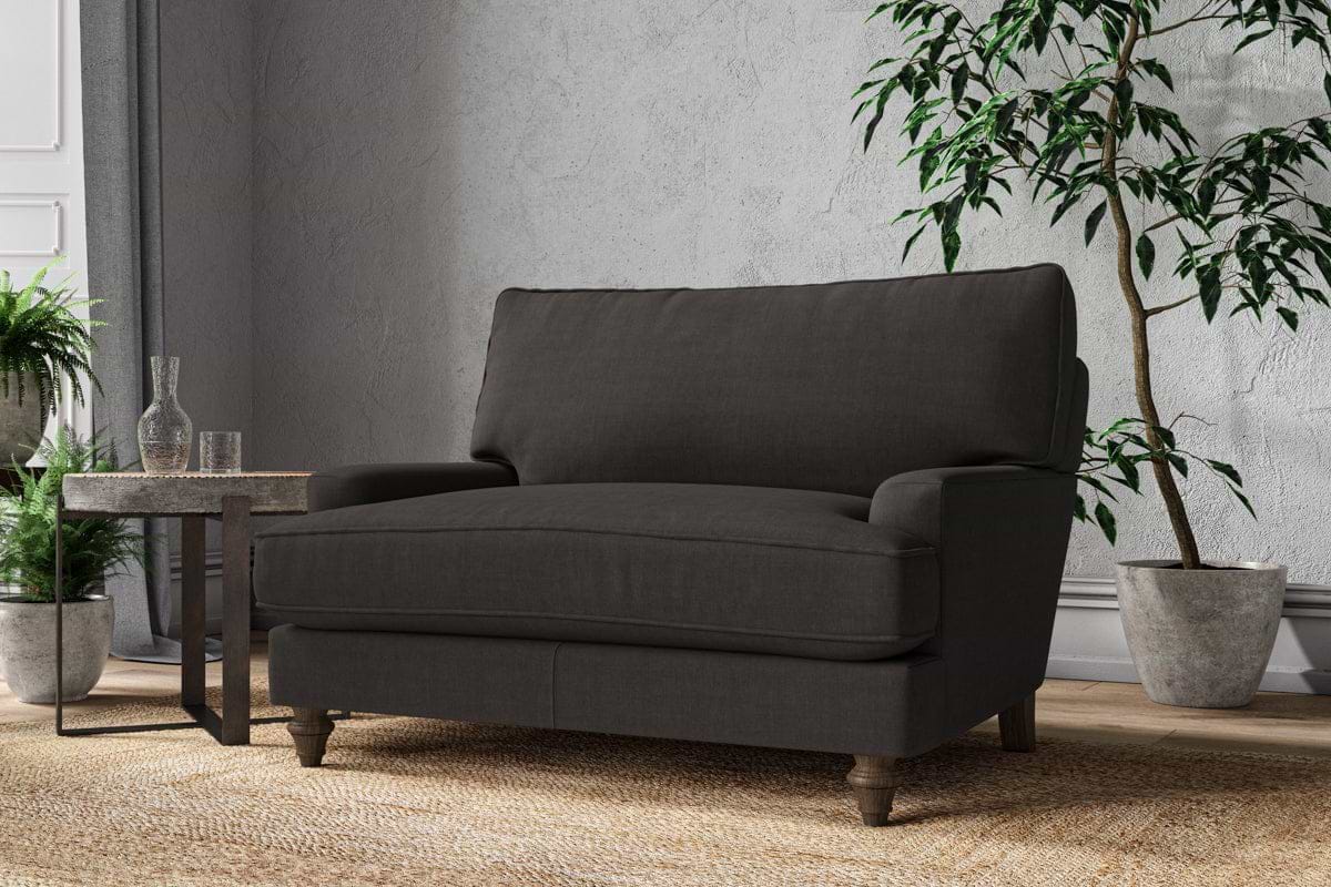 Marri Love Seat - Brera Linen Espresso-MAKE TO ORDER-Nkuku