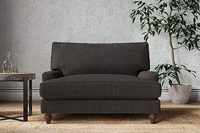 Marri Love Seat - Brera Linen Espresso-MAKE TO ORDER-Nkuku