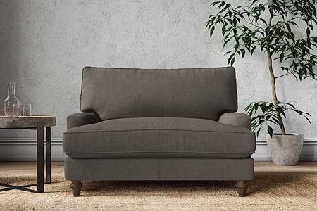 Marri Love Seat - Brera Linen Granite-MAKE TO ORDER-Nkuku