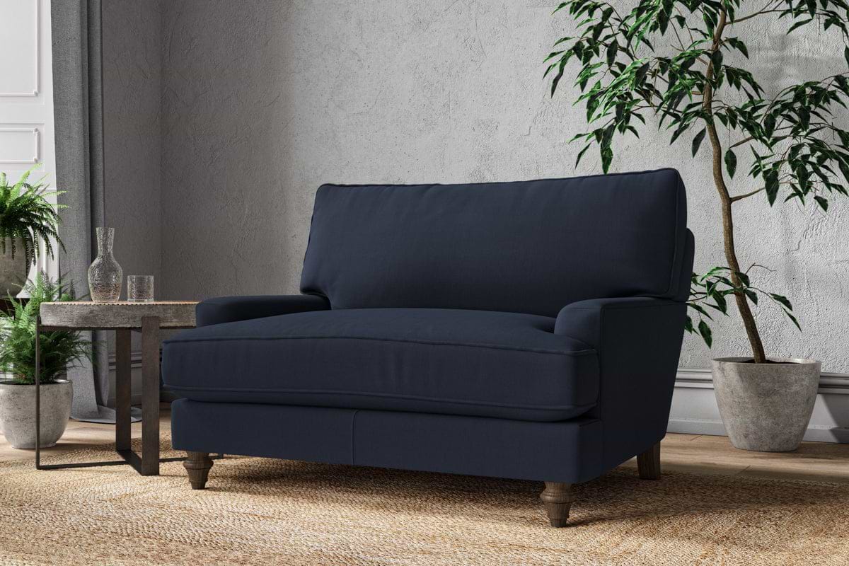 Marri Love Seat - Brera Linen Indigo-MAKE TO ORDER-Nkuku