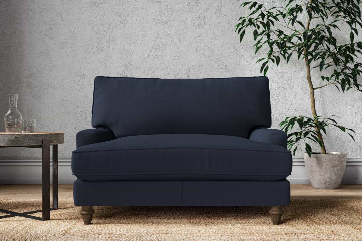 Marri Love Seat - Brera Linen Indigo-MAKE TO ORDER-Nkuku