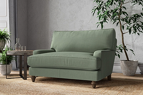Marri Love Seat - Brera Linen Jade-MAKE TO ORDER-Nkuku