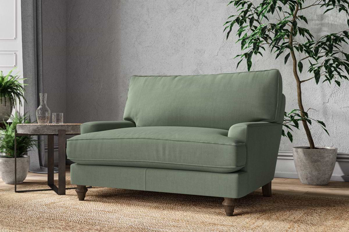 Marri Love Seat - Brera Linen Jade-MAKE TO ORDER-Nkuku