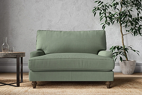 Marri Love Seat - Brera Linen Jade-MAKE TO ORDER-Nkuku